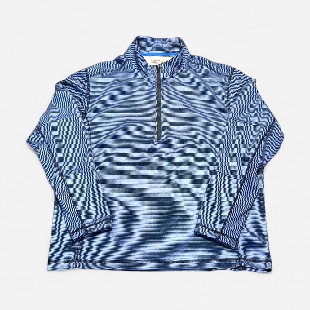 Hawke&co blue black striped XL size (width 22in, length 23-1/2in) long sleeve